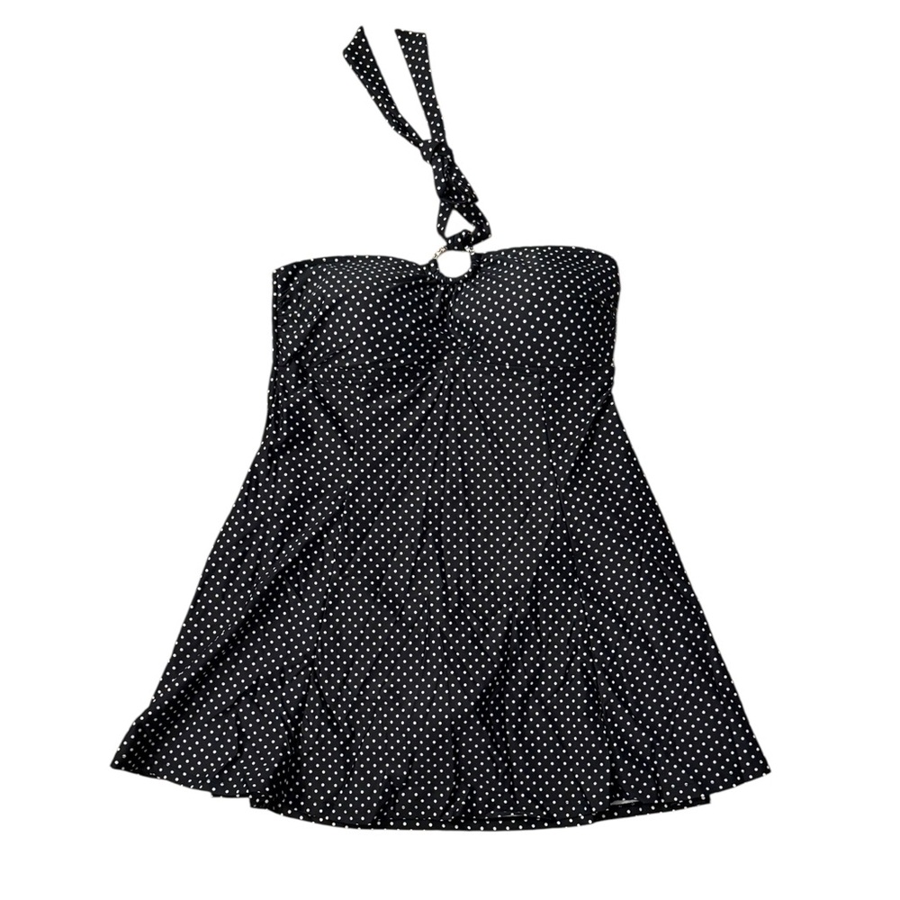 Jones New York Black and White Polka Dot One Piece Bathing suit NWT size 12